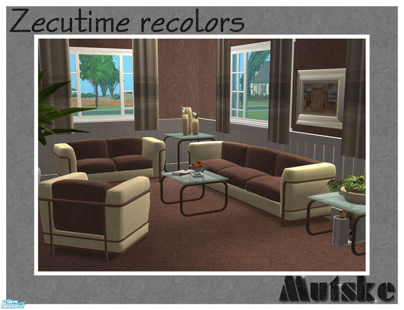 Sims 2 — Zecutime Recolors Braun by Mutske — Second recolor set of the Zecutime sofa and my MensWorld Coffee- and