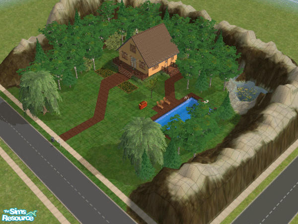Sims 2 — Green Valley by bunwarmer — Cozy vacation retreat nestled in the beautiful Sims Mountains.Two person