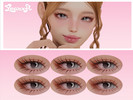 Sims 4 — Pretty Princess 3D Eyelashes by Learxfl — Eyelashes, 20 swatches , HQ and BGC . Standalone item with thumbnail,