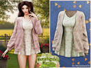 Sims 4 — Countryside Charm - Countryside floral cardigan dress by MysteriousOo — A sweet Countryside Charm outfit