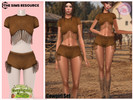 Sims 4 — Countryside Charm Cowgirl Set by Harmonia — Top - 13 Swatches