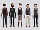 Sims 4 — Weaver Vest Shirt Boys by McLayneSims — TSR EXCLUSIVE