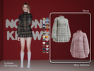 Sims 4 — Nancy high neck oversized jacket with matched pleated skirt by MissValentine142 — 24 Shades
