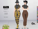 Sims 4 — COUNTRYSIDE CHARM - AIRE - Overalls by Helsoseira — Style - Overalls jumpsuit with T-Shirt