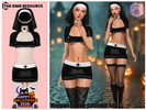 Sims 4 — Halloween Nun Costume Set - Patreon by Harmonia — Top - 4 Swatches