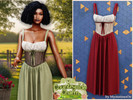 Sims 4 — Countryside Charm - Countryside corset midi dress by MysteriousOo — A romantic Countryside Charm dress featuring