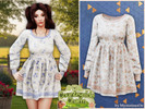 Sims 4 — Countryside Charm - Countryside floral babydoll dress by MysteriousOo — A sweet Countryside Charm dress