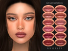 Sims 4 — Wendy Lipstick by ANGISSI — PREVIEWS MADE USING HQ MOD 12 colors