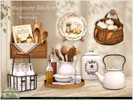 Sims 4 — Cottagecore kitchen decor by Severinka_ — A furniture and decor set for the kitchen.