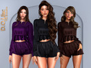 Sims 4 — Satin Whisper Set by DOLilac — Includes: (Top + Bottom)