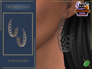 Sims 4 — Barbed Metal Chain Hoops by Pitted0live — Halloween 2026 Large hoop earrings with a barbed wire inspired design