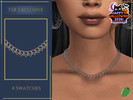 Sims 4 — Barbed Metal Chain Necklace by Pitted0live — Halloween 2026 Barbed wire inspired chain necklace Custom catalog