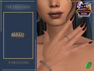 Sims 4 — Barbed Metal Chain Ring by Pitted0live — Halloween 2026 Barbed wire style metal ring Custom catalog image