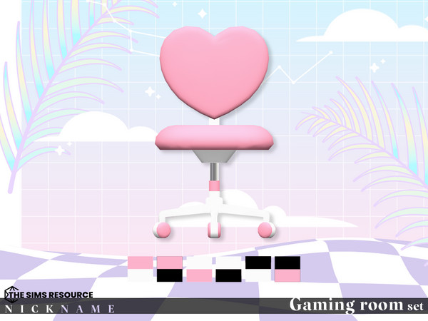 Sims 4 — Gaming room set_chair by NICKNAME_sims4 — Gaming room set 12 package files. -Gaming room set_desk L -Gaming room