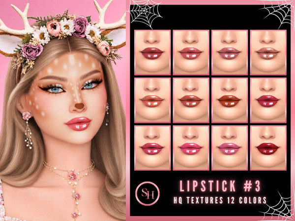 Sims 4 — SH - Lipstick 3 Halloween 2026 by Sunset_Haven — - 12 colors - For Female