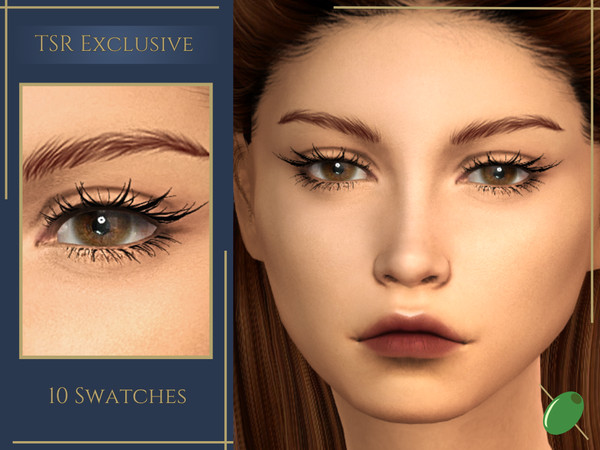 Sims 4 — Natasha 3D Lashes by Pitted0live — Long sultry alpha style eyelashes Top lash only swatches included