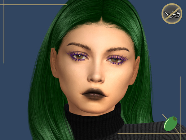 Sims 4 — Spiderweb 3D Lashes Glasses Contradict by Pitted0live — Halloween 2026 Spiderweb themed eyelashes in dark