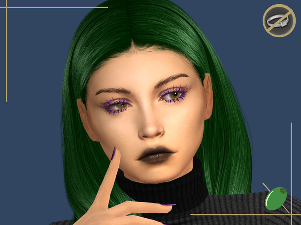 Sims 4 — Spiderweb 3D Lashes Rings Contradict by Pitted0live — Halloween 2026 Spiderweb themed eyelashes in dark