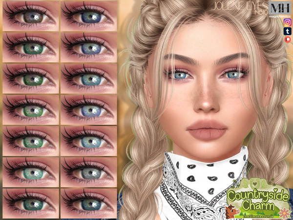 Sims 4 — Countryside Charm - Jolene Eyes by MagicHand — Nature eyes for males and females in 16 colors - HQ Compatible.