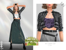 Sims 4 — HALF-SLEEVE COAT by ZNsims — Half-length sleeves, coat, casual, texture, high waist