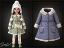 Sims 4 — Toddler - Quilted winter coat with sherpa collar and belt by Garfiel — A cozy toddler winter coat featuring a