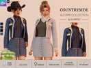 Sims 4 — COUNTRYSIDE CHARM - DENIM JACKET AND SWEATER by linavees — New Mesh