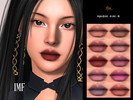 Sims 4 — IMF Regina Lipstick by IzzieMcFire — Regina lipstick contains 10 colors in hq texture. Standalone item with