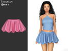 Sims 4 — Chana Skirt With Bubble Hem by talarian — Mini bubble skirt with gathered volume and softly rounded hem