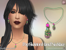 Sims 4 — Pop Skeleton Hand Necklace by SunflowerPetalsCC — A necklace with a skeleton hand made of green, emerald