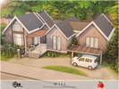 Sims 4 — Will - no cc by melapples — a simple two bedroom home in stone and wood for a medium sized household with a pet.