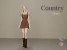 Sims 4 — Country Dress by Maycerise — Bring a little country charm to your Sims wardrobes with this lovely country-style