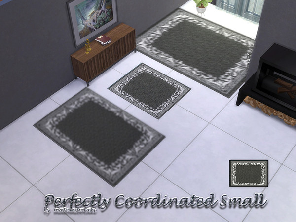 Sims 4 — Perfectly Coordinated Small by matomibotaki — A perfectly coordinated rug set in large, medium, and small size