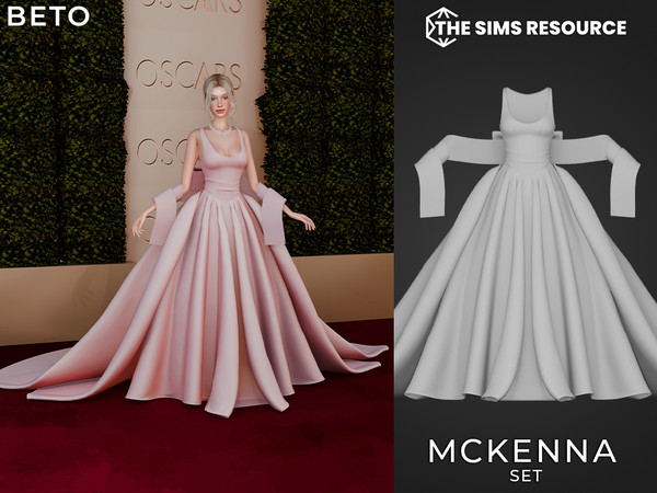 Sims 4 — Mckenna - Set by Beto_ae0 — A formal gown perfect for awards ceremonies and events. Enjoy dressing your Sims in