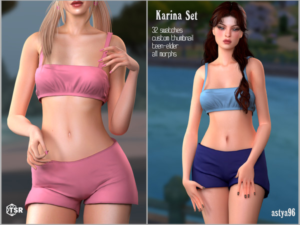 Sims 4 — Karina Top by astya96cc — 32 swatches