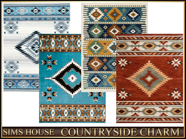 Sims 4 — Ethnic-Style Rug  COUNTRYSIDE CHARM by Sims_House — COUNTRYSIDE CHARM