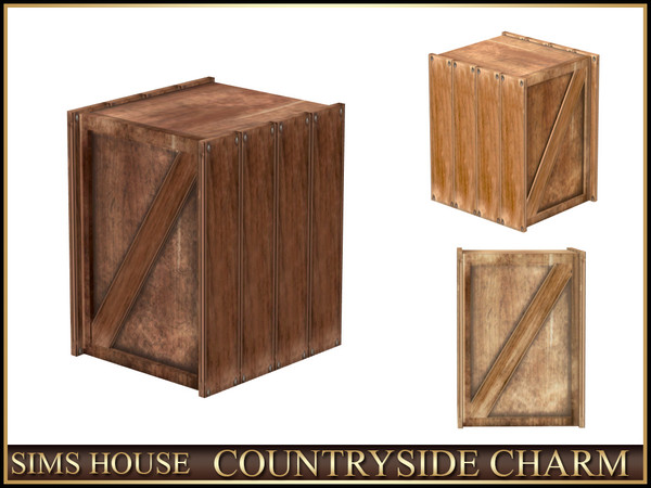 Sims 4 — Crate Table  COUNTRYSIDE CHARM by Sims_House — COUNTRYSIDE CHARM