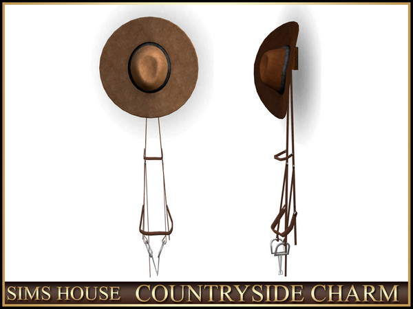 Sims 4 — Wall-Mounted Hat  COUNTRYSIDE CHARM by Sims_House — COUNTRYSIDE CHARM
