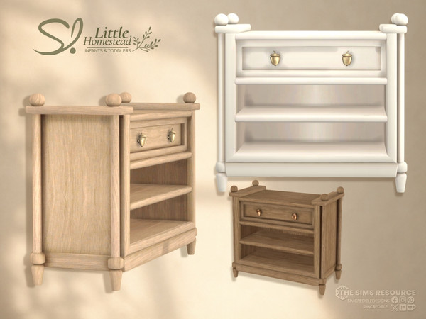 Sims 4 — Little Homestead Dresser by SIMcredible! — The tranquility of the farmhouse is here in this Little Homestead