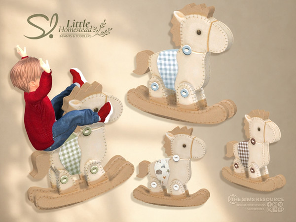 Sims 4 — Little Homestead Horse Rocking Chair - GROWING TOGETHER by SIMcredible! — The tranquility of the farmhouse is