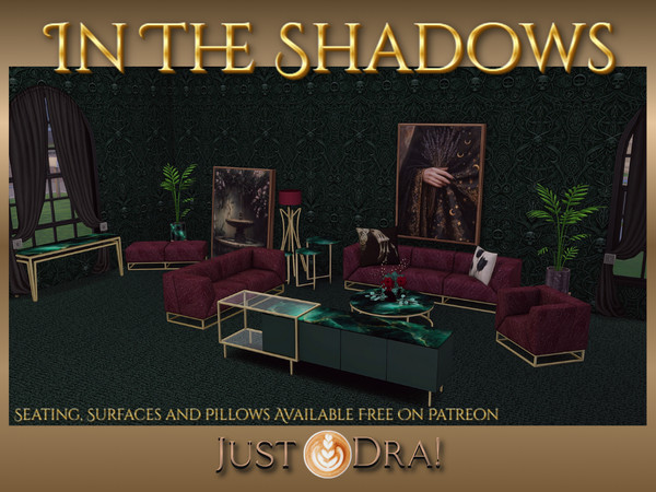 Sims 4 — In The Shadows - Part 1 - Deco by Draven298 — Part 2 is the Walls and Floors and will be available here as well