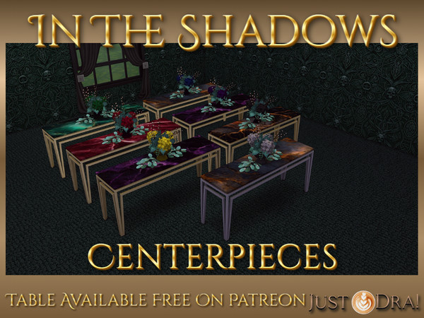Sims 4 — In The Shadows - Centerpiece  |  JustDraven by Draven298 — Part 2 is the Walls and Floors and will be available