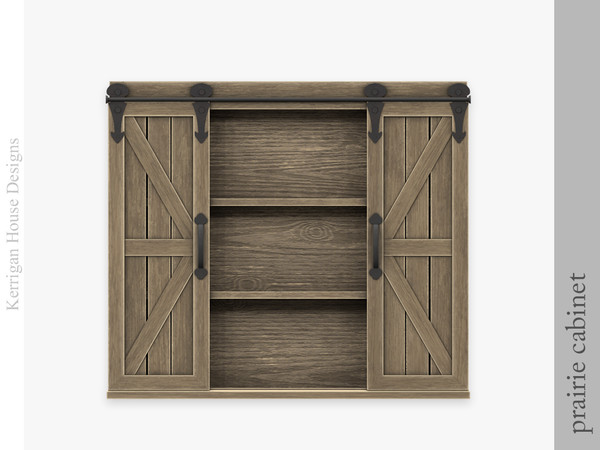 Sims 4 — Prairie Cabinet by kerriganhouse — Give your interiors a rustic, country feel with these adorable farmhouse