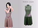 Sims 4 — Modern Qipao by Yinyn — - 7 swatches