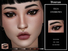 Sims 4 — Ella Eyebrows by Venerian by Venerian — 30 swatches Teen to elder No gender or frame restrictions HQ compatible