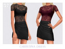 Sims 4 — Christina Dress by Black_Lily — YA, A, Teen