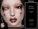 Sims 4 — Deville Eyeliner by Venerian - Halloween 2026 by Venerian — 10 swatches; 5 variants of the eyeliner design with