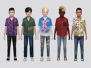 Sims 4 — Visual Party Shirt Boys by McLayneSims — TSR EXCLUSIVE