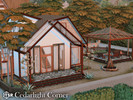 Sims 4 — Cedarlight Corner l no CC by simZmora — A compact two-bedroom, two-bathroom build made for a small family that