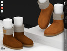 Sims 4 — Shoes KP2A- Child by KaTPurpura — Fluffy, warm boots with flat soles, ideal for autumn.