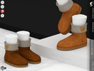 Sims 4 — Shoes KP2A- Toddler by KaTPurpura — Fluffy, warm boots with flat soles, ideal for autumn.